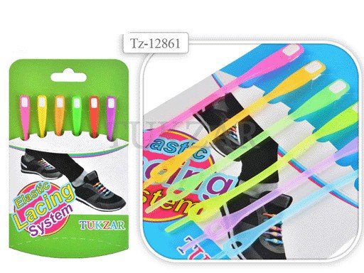 Цветные резиновые шнурки для обуви, 6 штук | TUKZAR