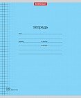 Тетрадь школьная «Классика» с линовкой, 12 листов, клетка, голубой