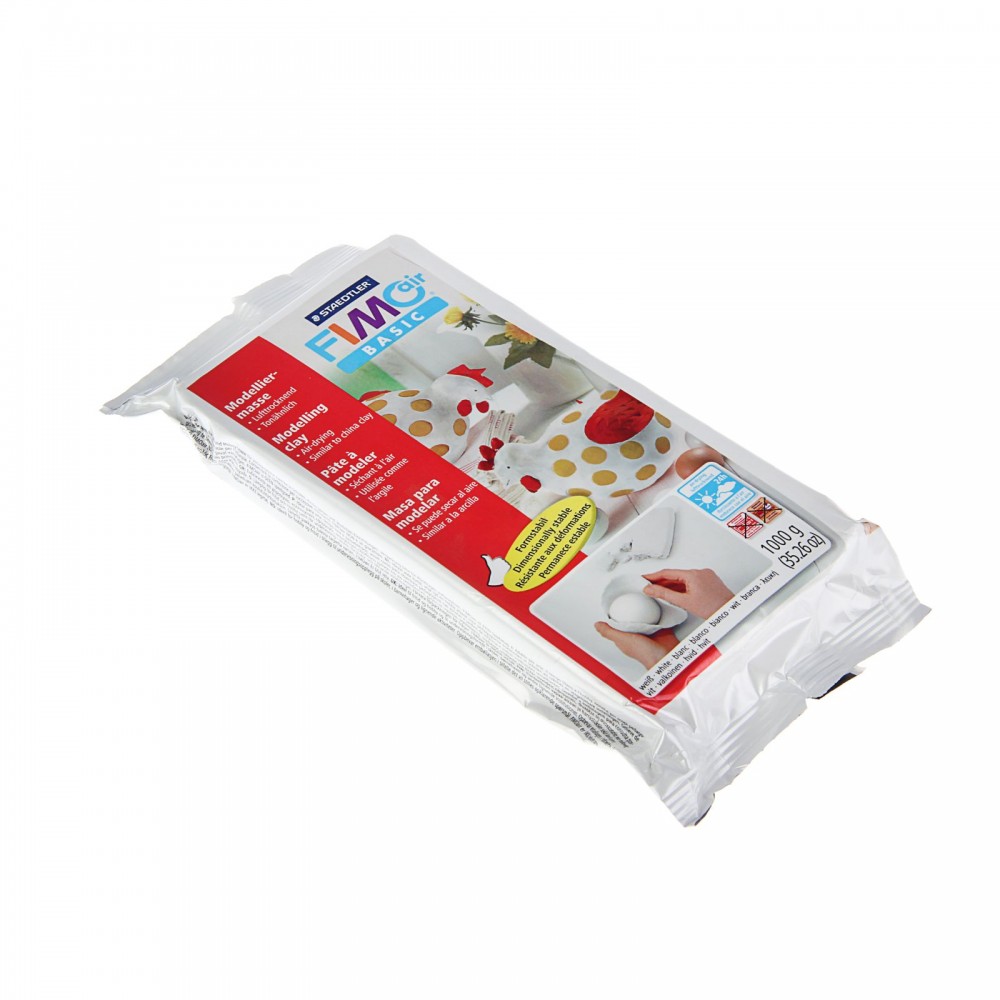 Натуральная глина, белая, самоотвердевающая, на водной основе, 1000 грамм | Air | FIMO