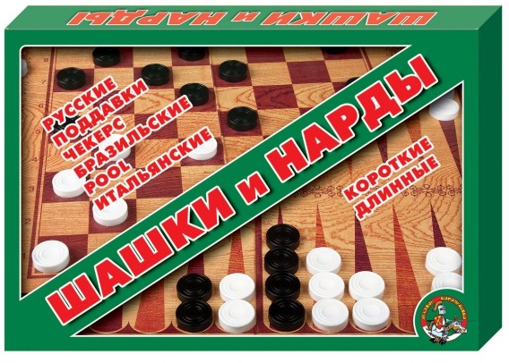 Настольная игра «Шашки и нарды» большие | Десятое королевство