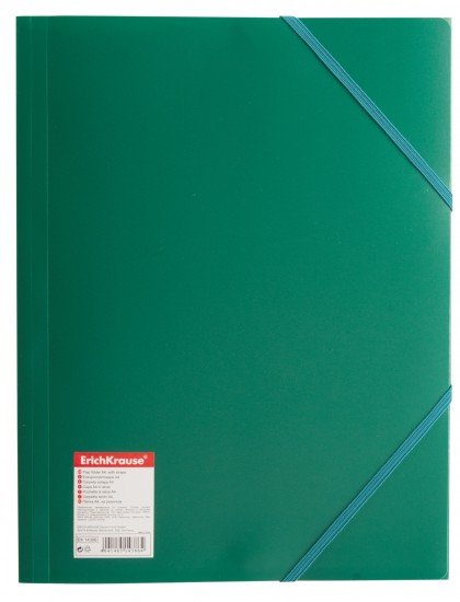 Папка А4 «Standard», на резинке, цвет зеленый