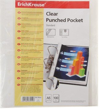 Перфофайл A5 «Clear Standard», 100 штук