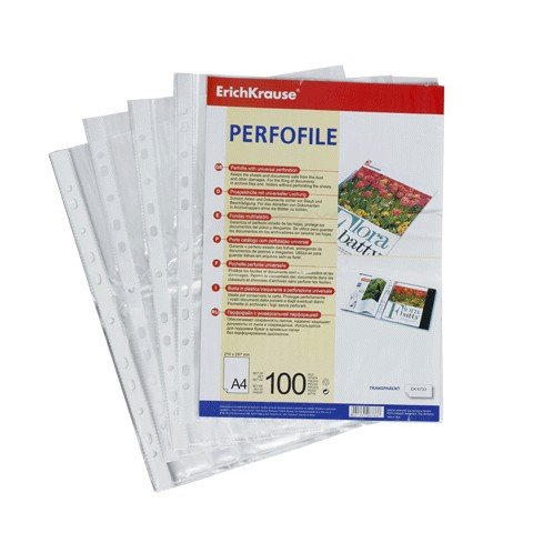 Перфофайл A4 «Clear Standard», 100 штук