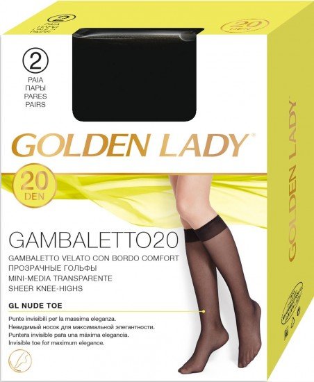 Гольфы «Gambaletto 20» 2 пары (melon, 20 DEN)