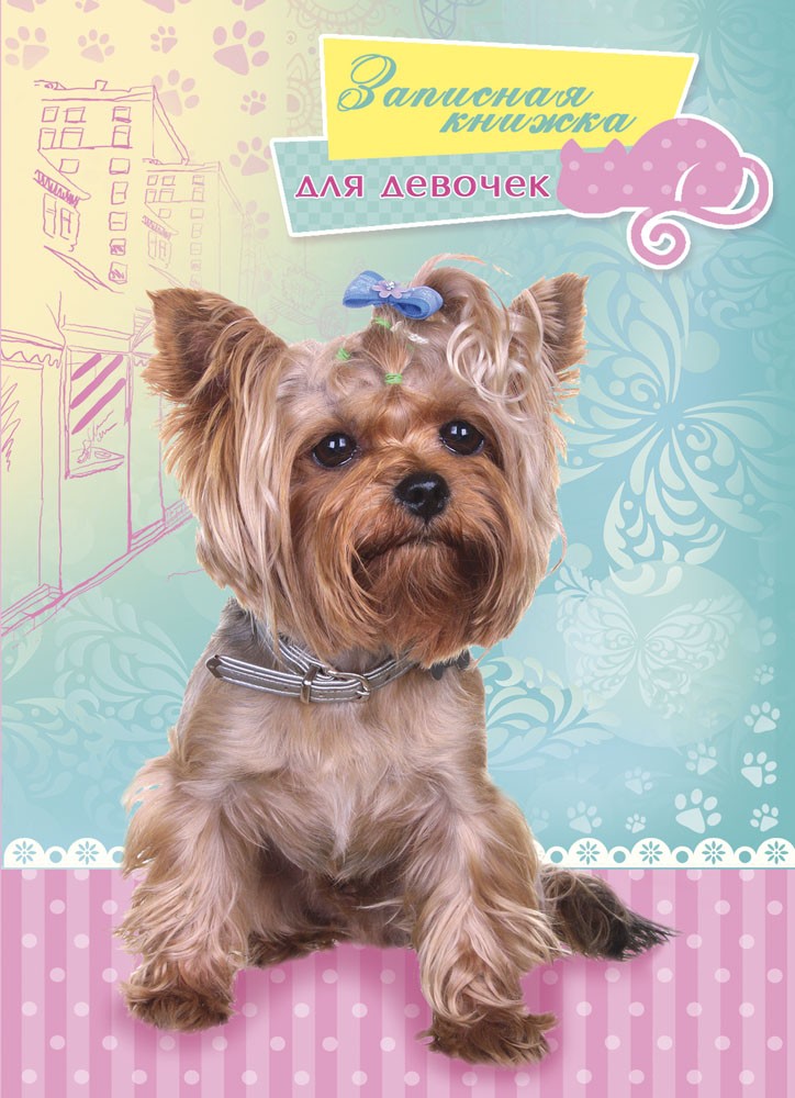 Записная книжка для девочек «Милый щенок», 80 листов | Проф-Пресс
