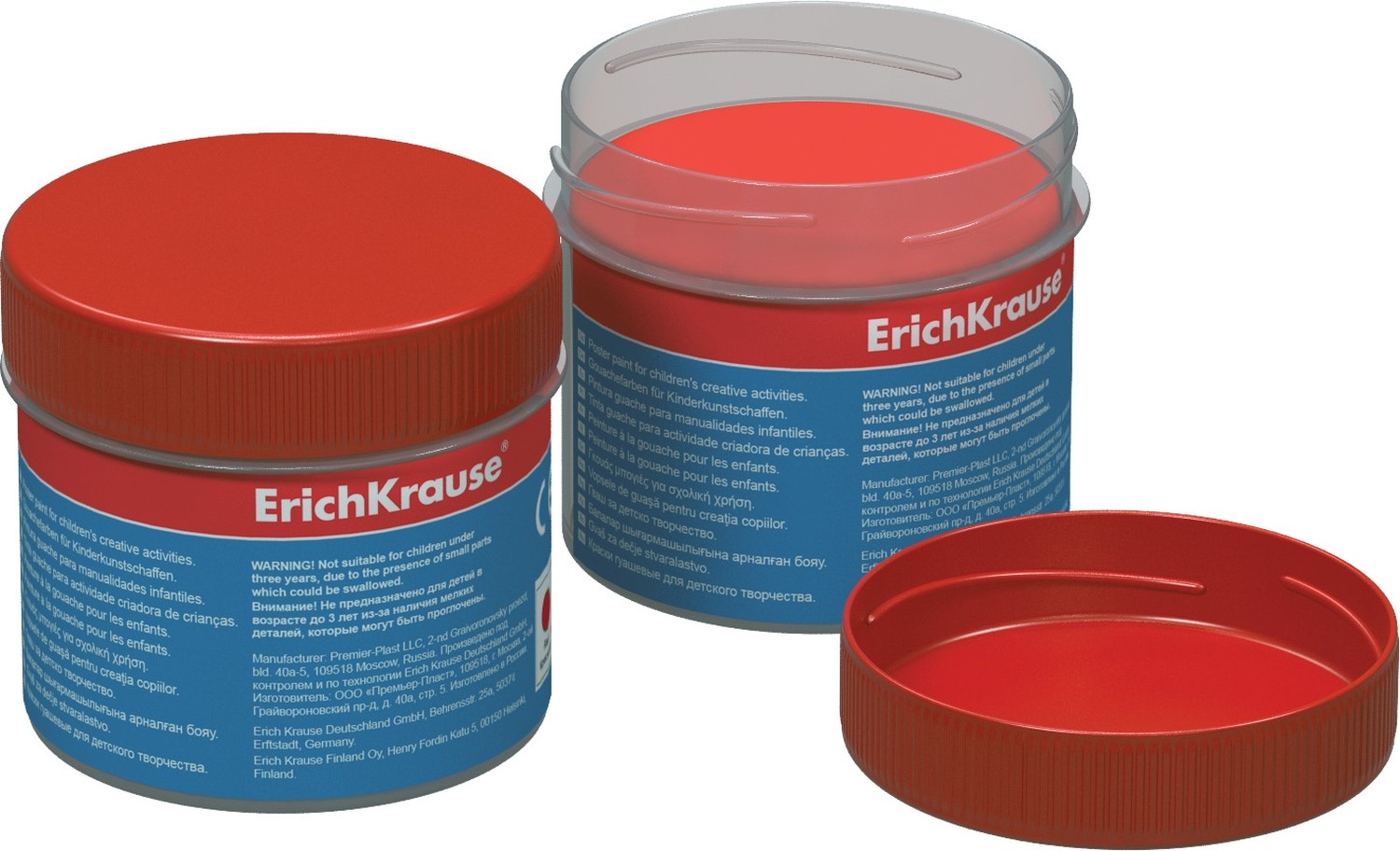 Гуашь «ErichKrause», красный, 100 мл | Гуашь | Erich Krause