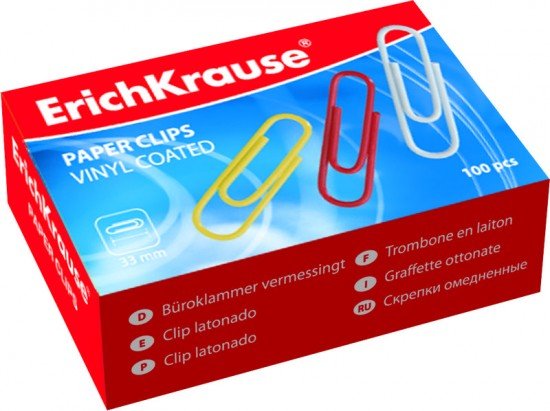 Скрепки «Цветные», 100 штук