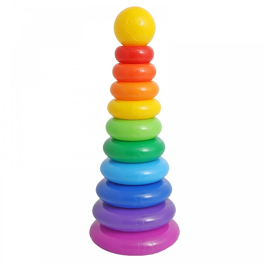 Пирамидка, 10 колец с шаром | Крошка Я