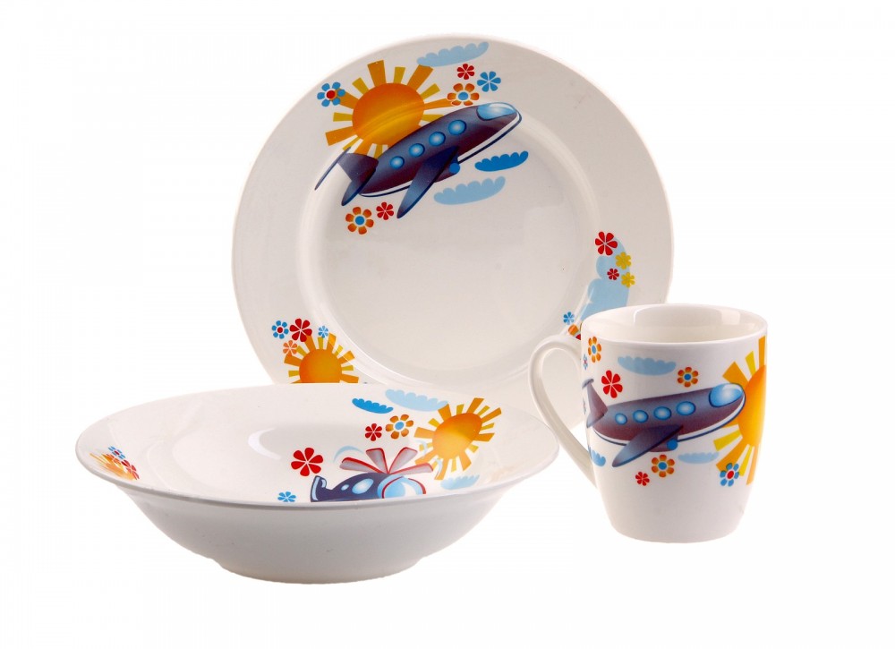 Набор детской посуды «Вертолётик» (3 предмета) | Кубаньфарфор