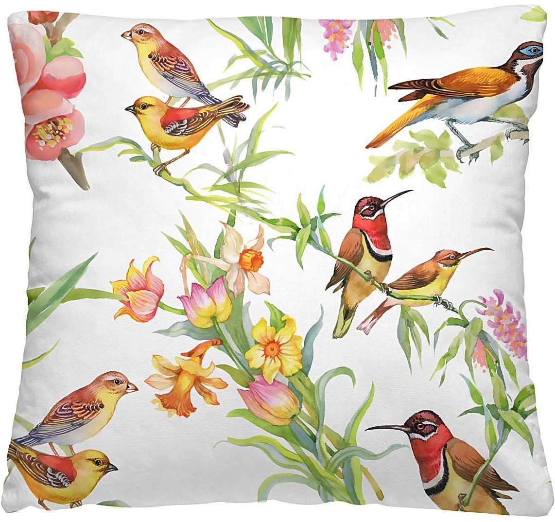Декоративная подушка-думочка «Колибри» (40х40 см, полиэстр) | Подушки-думочки | НордТекс
