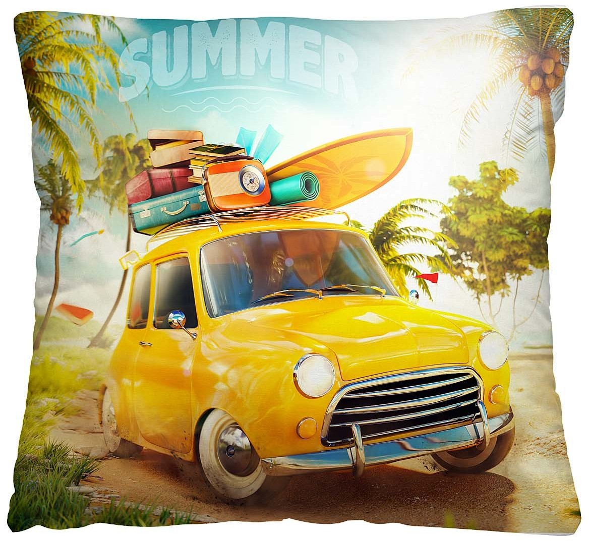 Декоративная подушка-думочка «На дачу» (40х40 см, полиэстр) | Подушки-думочки | НордТекс