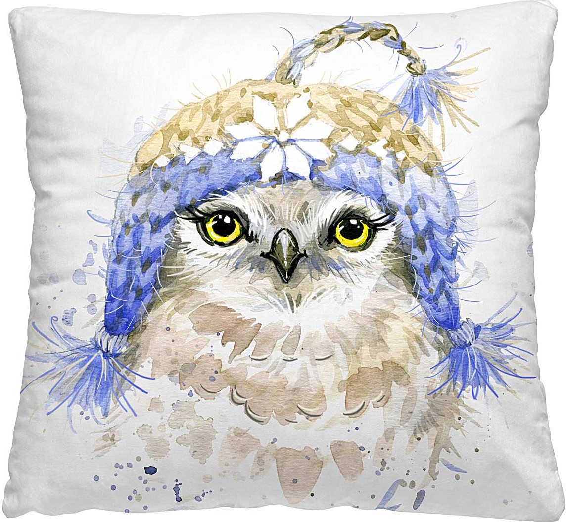 Подушка-думка декоративная «Птичка в шапке» | Подушки-думочки | Волшебная ночь