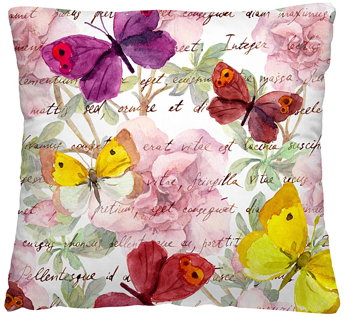 Подушка-думка декоративная «Пестрые бабочки» | Подушки-думочки | Волшебная ночь