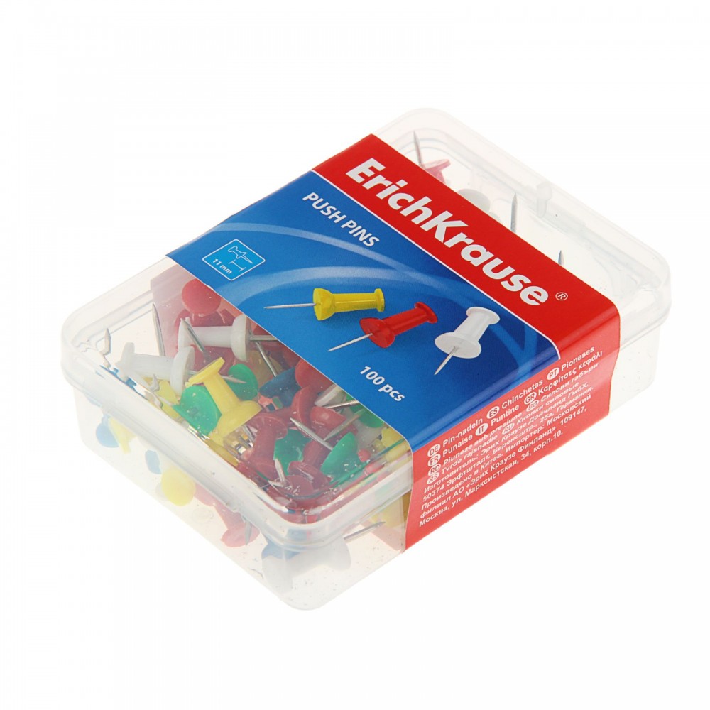 Кнопки силовые «Erich Krause», 100 штук | Кнопки | Erich Krause