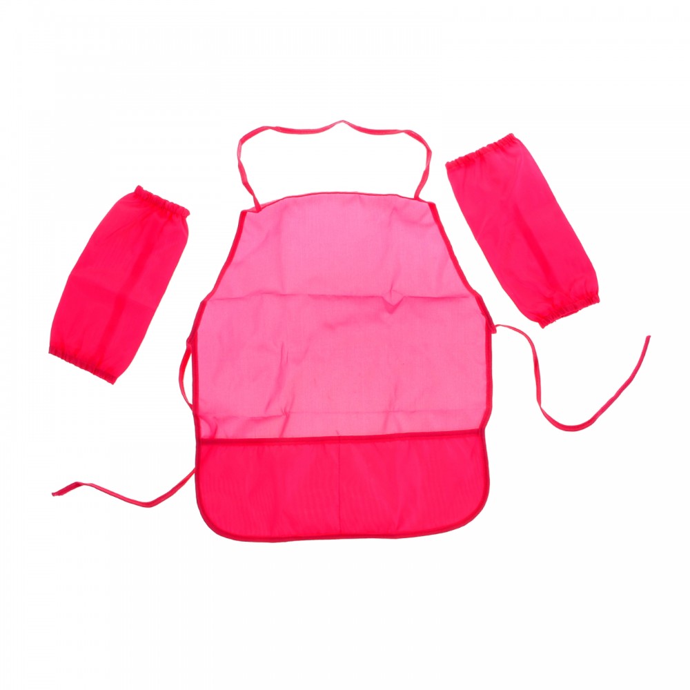 Фартук с нарукавниками для труда, розовый | ТПК Пчелка