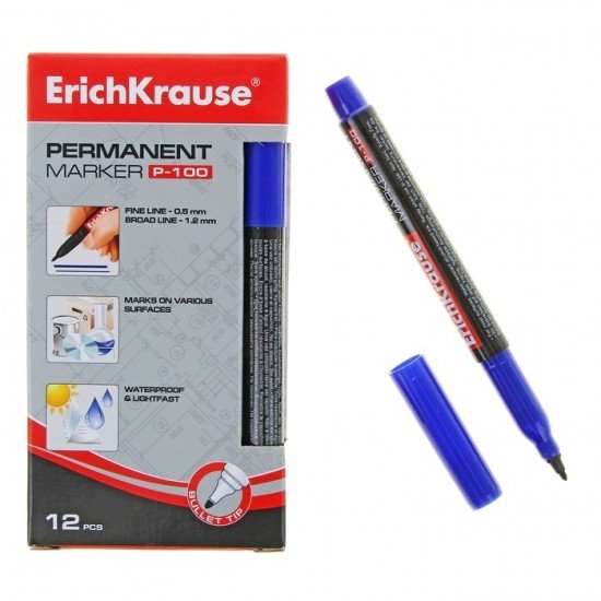 Маркер перманентный «P-100», синий