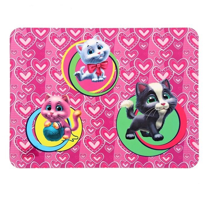 Настольное покрытие для лепки «Котята» | ТПК Пчелка