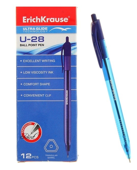 Ручка шариковая автоматическая «Ultra Glide Technology U-28», стержень синий | Erich Krause