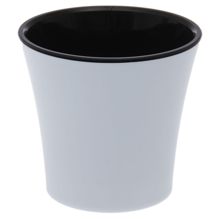 Горшок «Арте» (600 мл), цвет бело-черный | Santino