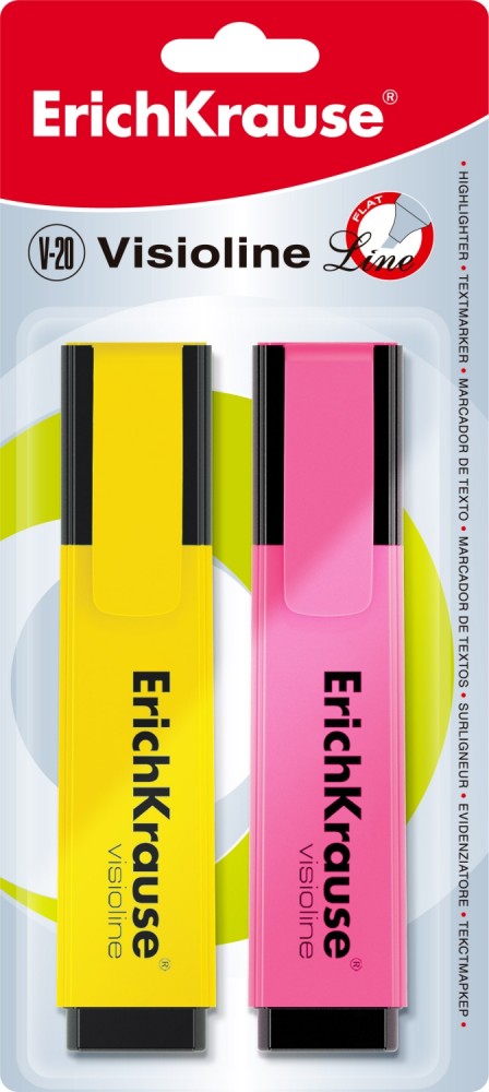 Набор текстмаркеров «ErichKrause V-20», 2 штуки | Текстмаркеры | Erich Krause