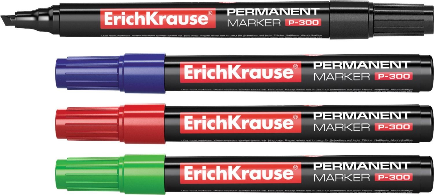 Перманентный маркер «ErichKrause Р-300», синий | Маркеры перманентные | Erich Krause