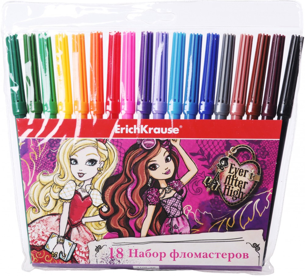 Фломастеры «Ever After High», 18 цветов | Фломастеры | Erich Krause