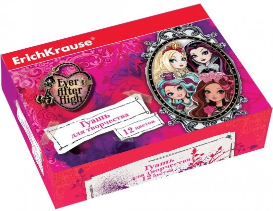 Гуашь «Ever After High», 12 цветов, 20 мл