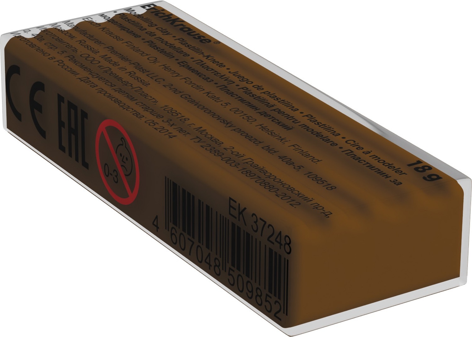 Пластилин «Erich Krause», 18 гр, темно-коричневый | Пластилин | Erich Krause