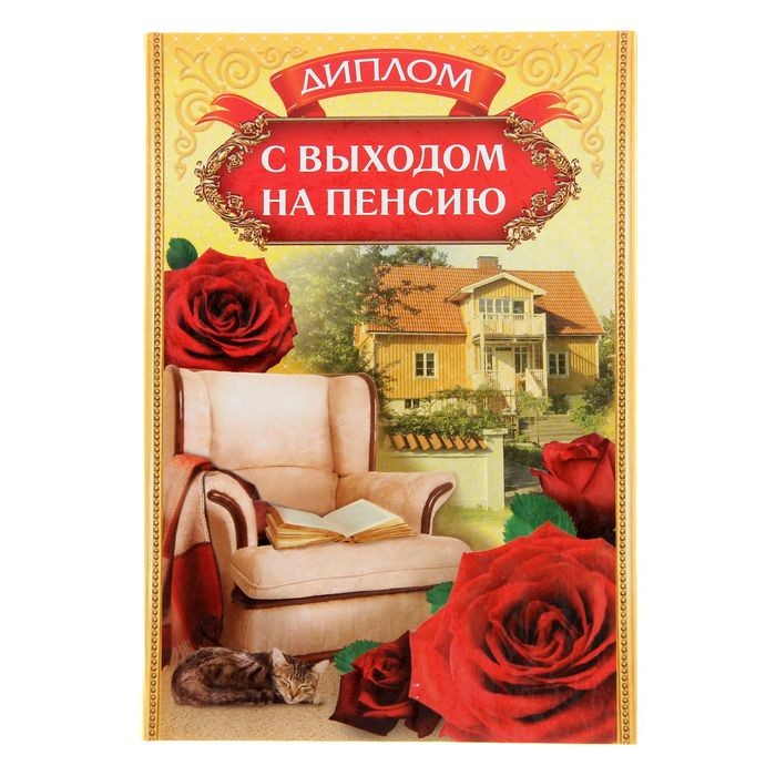 Диплом «С выходом на пенсию» А6
