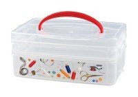 Коробка «Multi Box», универсальная, с ручкой и декором, 2 секции, в ассортименте