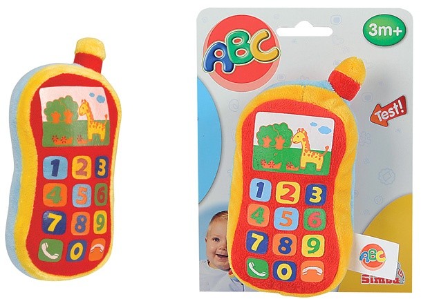 Мягкий плюшевый телефон с эффектом звука | ABC | Simba