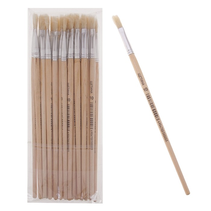 Кисть плоская №10