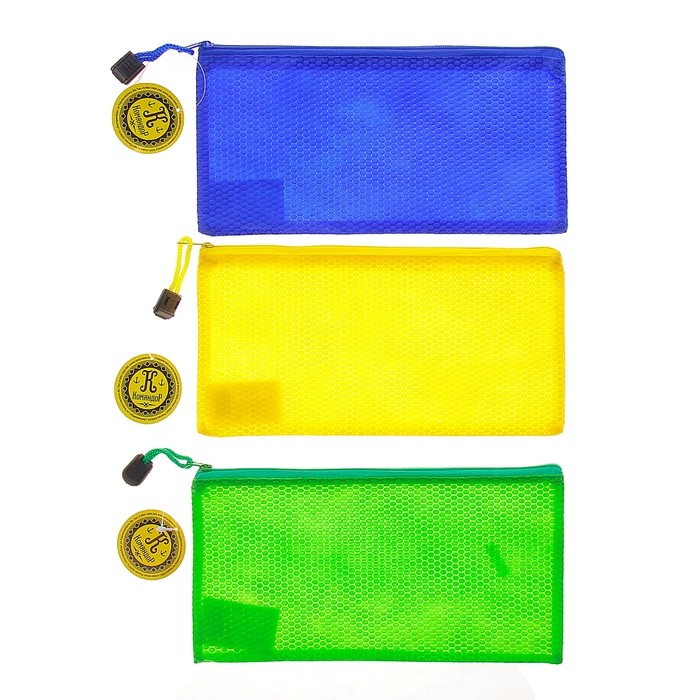 Папка-конверт на молнии формат А65 «Командор», 23х12 см, цвет в ассортименте | Командор