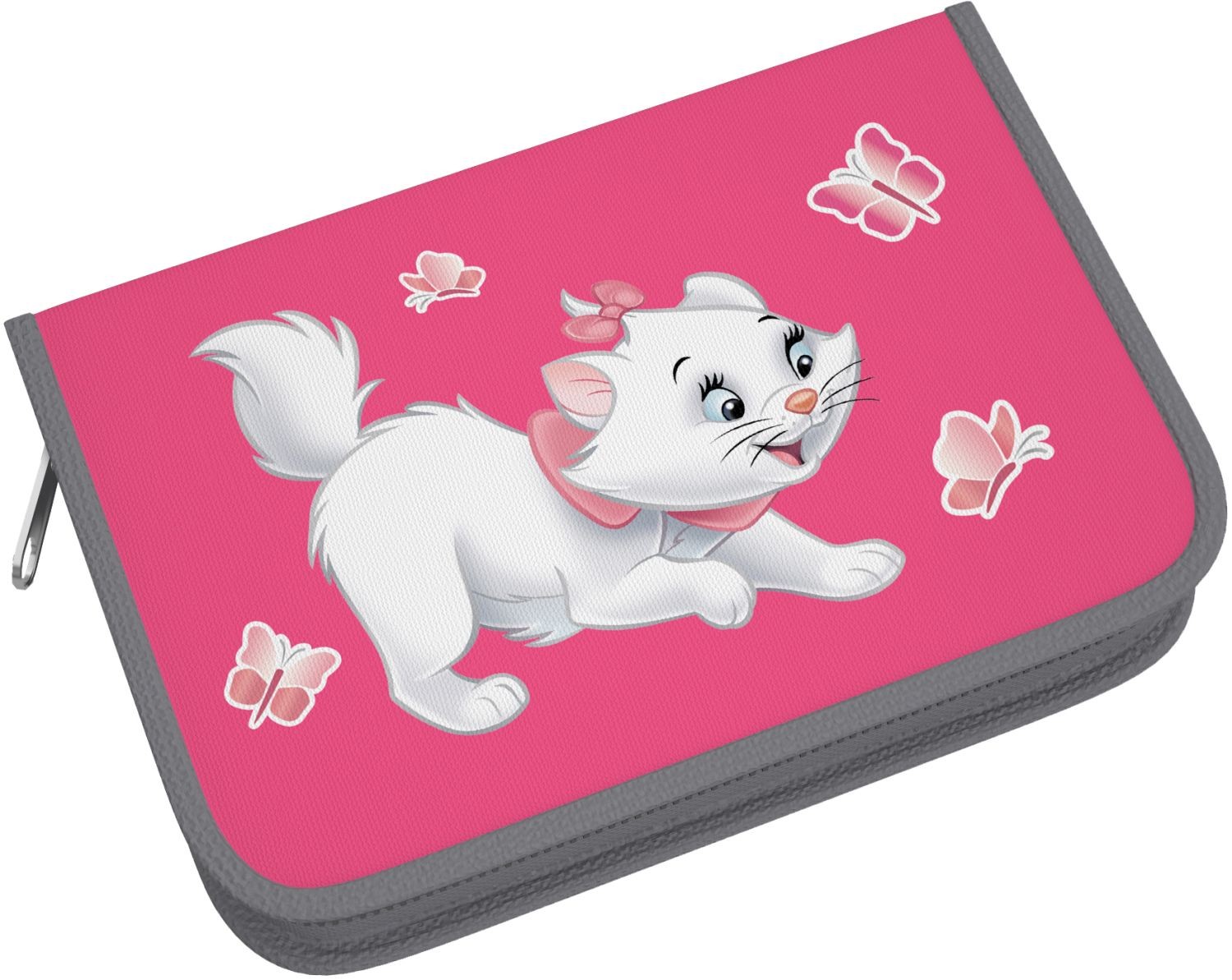 Пенал «Cat Marie», тип C, c наполнением, серый | Cat Marie | Erich Krause