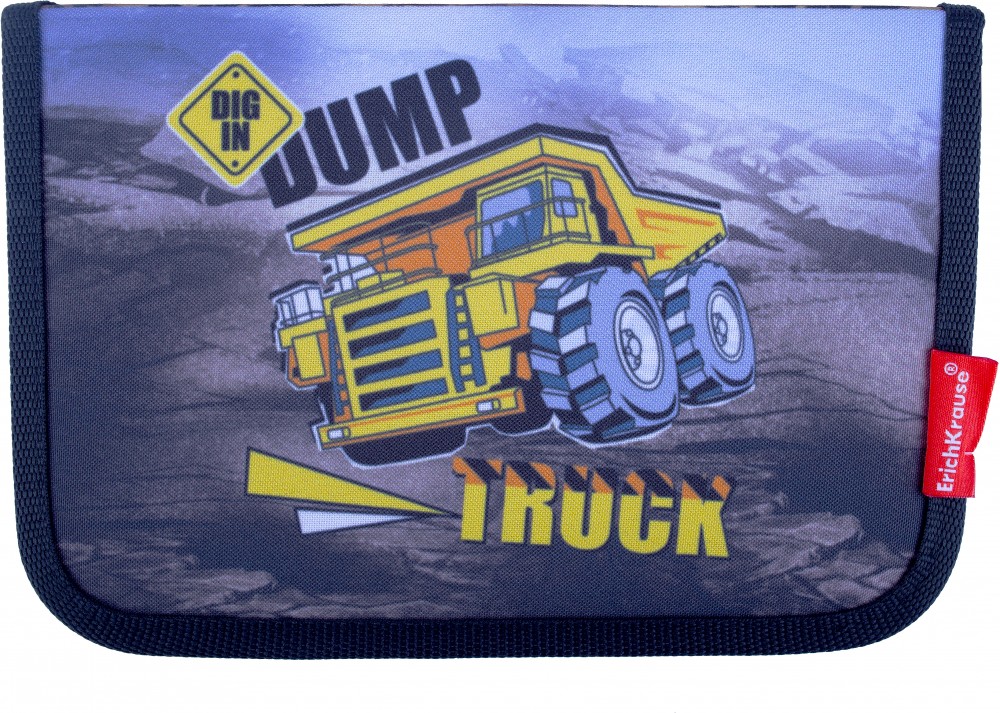 Пенал «Dump Truck», тип C, c наполнением, темно-коричневый | Пеналы | Erich Krause