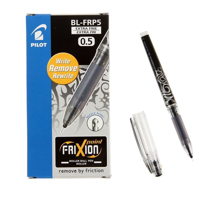 Ручка шариковая пиши-стирай «Pilot Frixion», 0,5 мм, стержень черный | Pilot