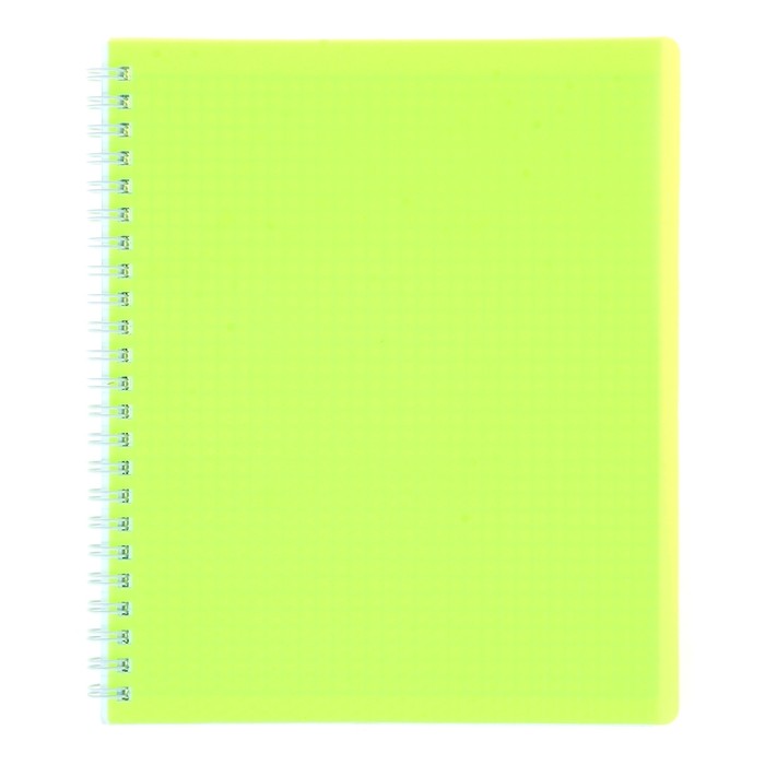 Тетрадь в клетку (80 листов формата А4 на гребне), желтый неон | Diamond | Hatber