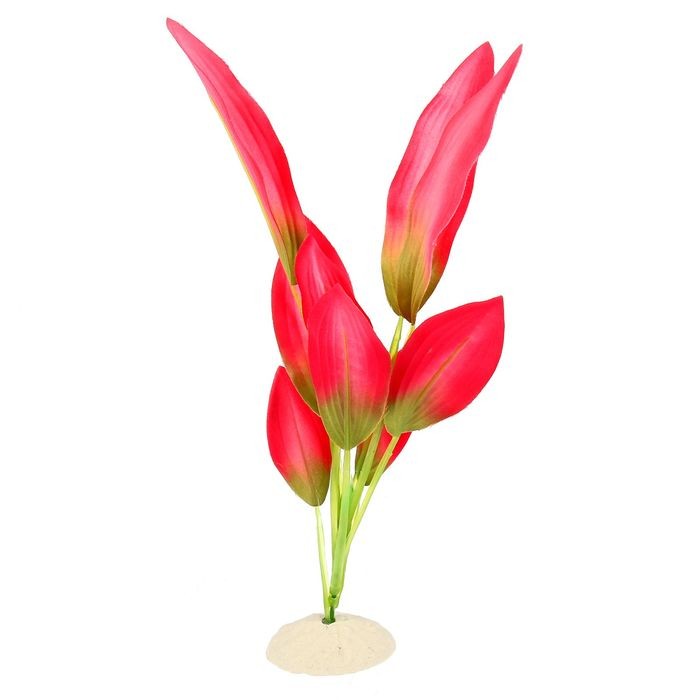 Растение аквариумное шелковое, 30 см, розовое