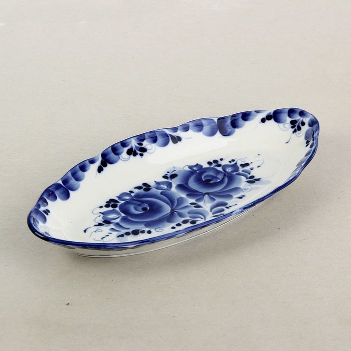 Блюдо селедочница, гжель