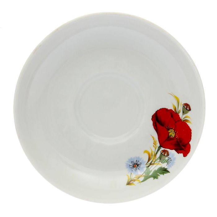 Блюдце «Маки красные» (диаметр 15 см) | Добруш