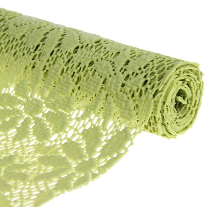 Коврик противоскользящий «Цветы» 45х100 см, цвет зеленый | Доляна