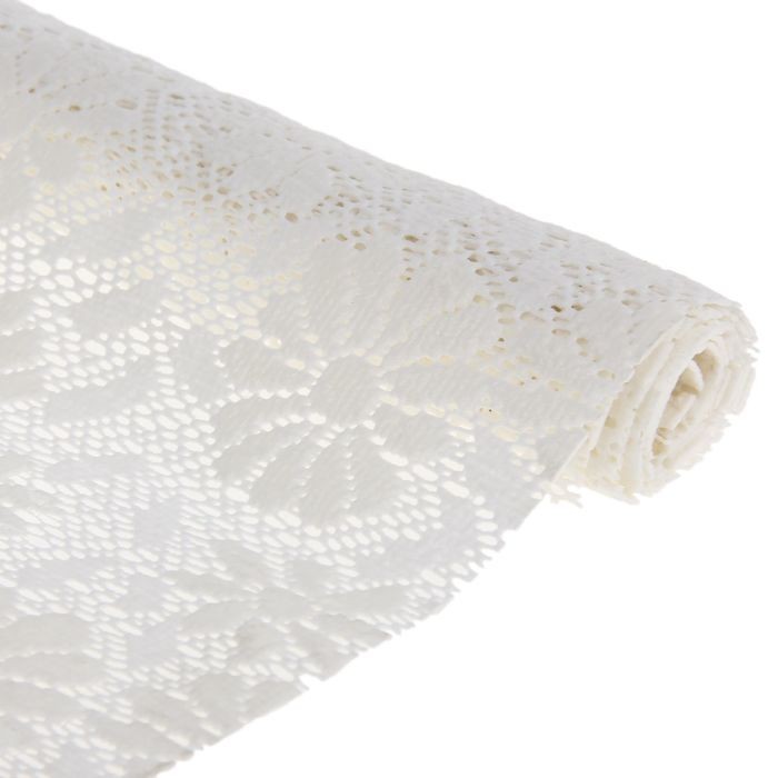 Коврик противоскользящий «Цветы» 45х100 см, цвет молочный | Доляна