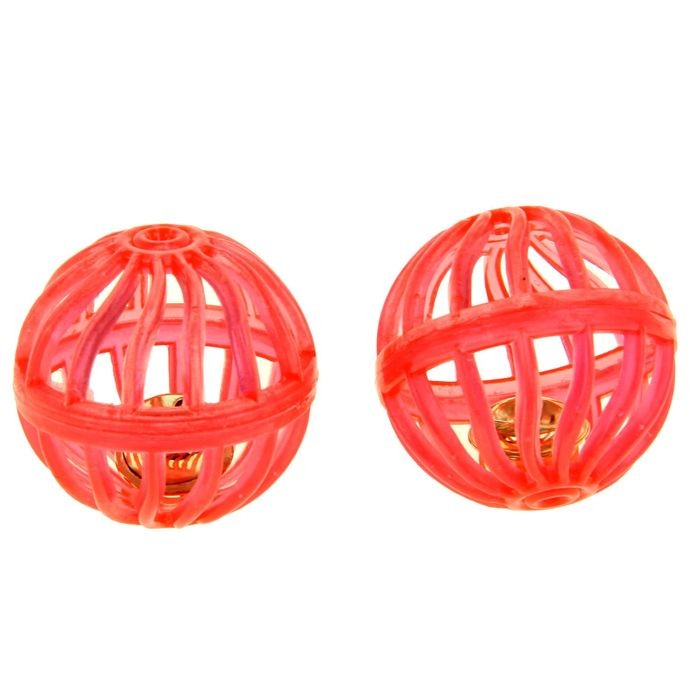 Набор из 2 пластиковых шариков с бубенчиком «Завитушки», 4 см, цвет в ассортименте | Пижон