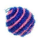 Шар-погремушка блестящий двухцветный, 5 см, цвет в ассортименте