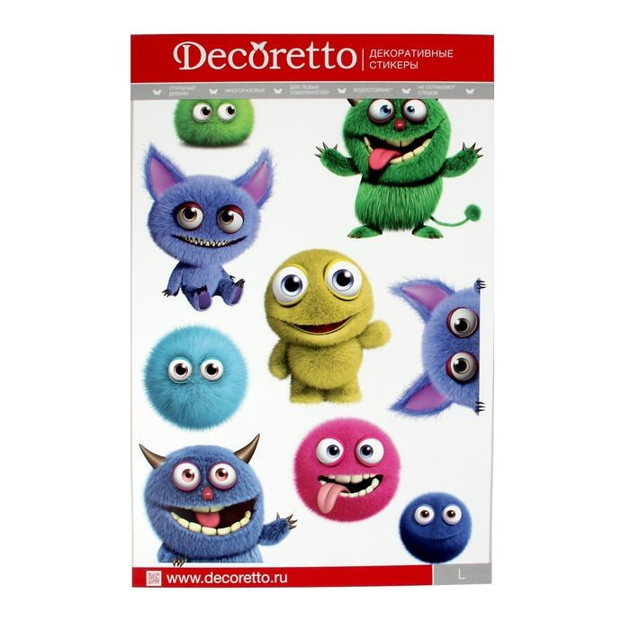 Наклейки Decoretto «Пушистые чудики» | Decoretto