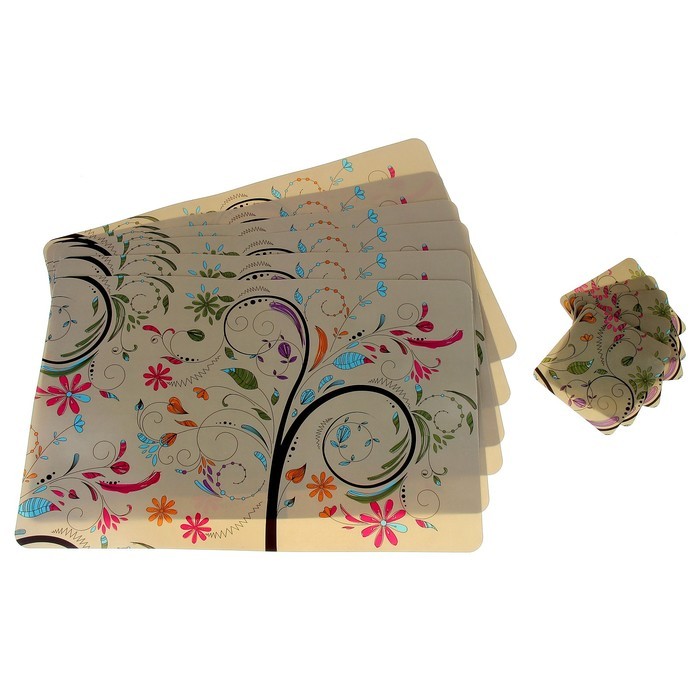 Набор ковриков для кухонного стола «Фламенко» | Доляна