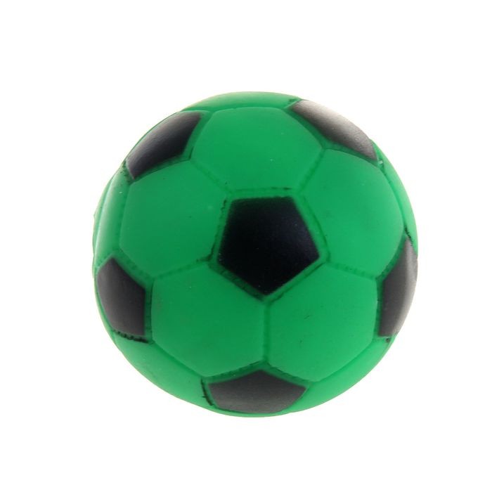 Игрушка резиновая пищащая «Мяч Футбол», 6,5 см, цвет в ассортименте | Пижон