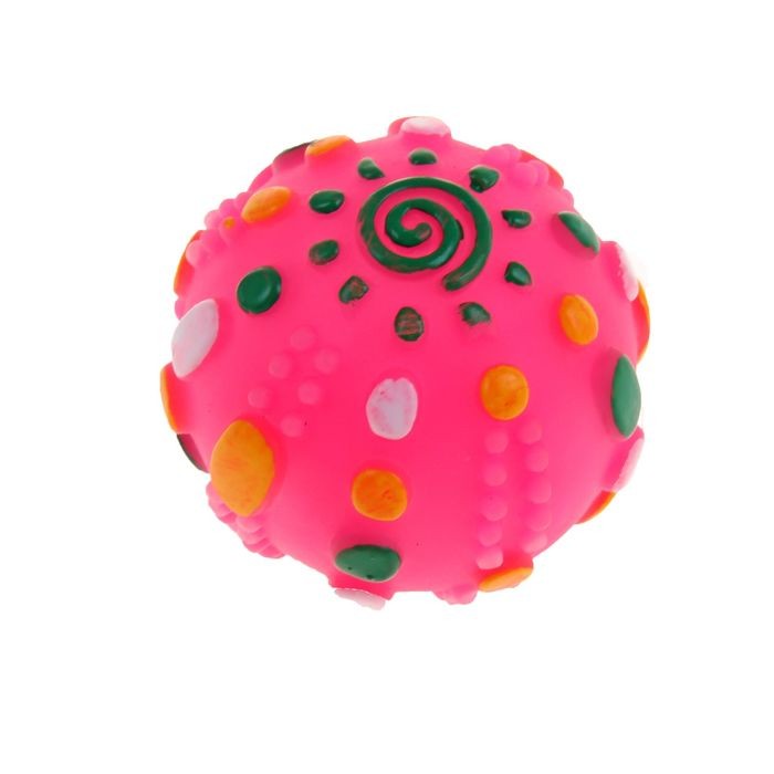 Игрушка резиновая пищащая «Чудо-мяч», 6,5 см, цвет в ассортименте | Пижон