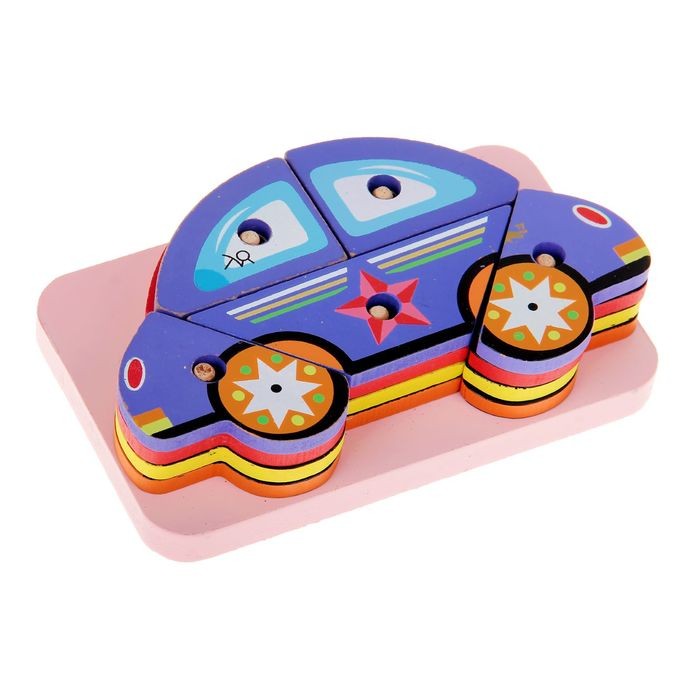 Пирамидка логическая «Машинка» | Лесная мастерская