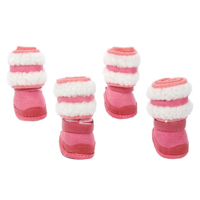 Ботинки «Унты», набор 4 штуки, размер 2, розовый